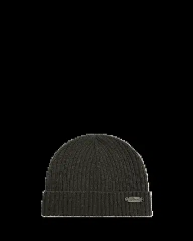 Brioni Men's Cashmere Rib Leather-Label Beanie Hat | Thumbnail 2 Brioni Men's Cashmere Rib Leather-Label Beanie Hat | Thumbnail 2