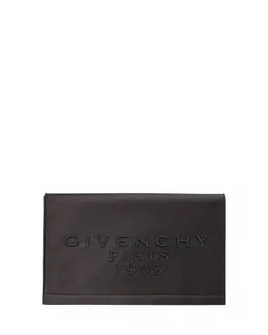 Givenchy Pattern Pochette in Satin with Logo Embroidery | Thumbnail 1