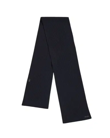 Brioni Men's Cashmere Rib Leather-Label Scarf | Thumbnail 1