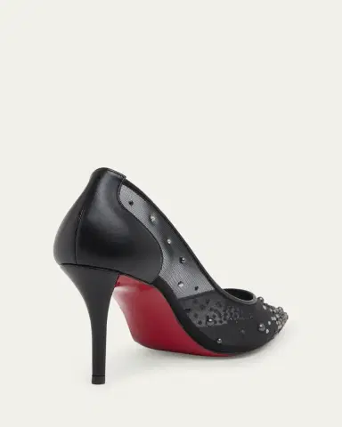Christian Louboutin 80mm Miss Z Degrastra Embellished Mesh Pumps | Thumbnail 2