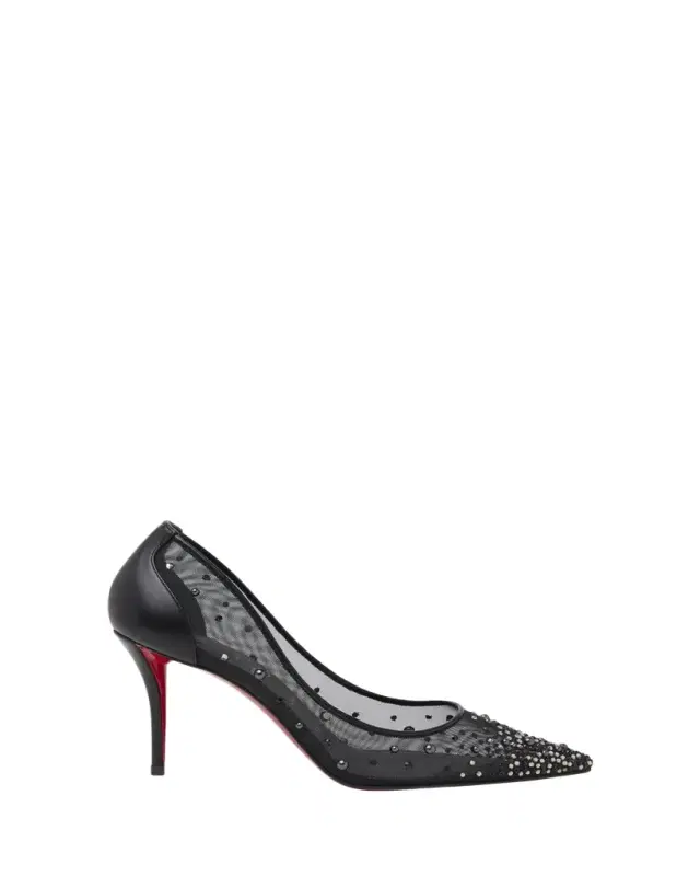 80mm Miss Z Degrastra Embellished Mesh Pumps
