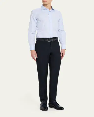 100Hands Men's Cotton Petite Plaid Classic-Fit Sport Shirt | Thumbnail 2 100Hands Men's Cotton Petite Plaid Classic-Fit Sport Shirt | Thumbnail 2