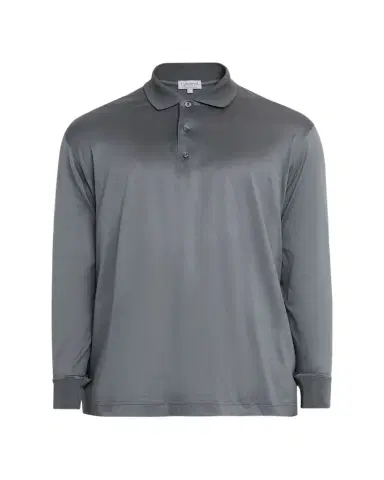 Charvet Men's Cotton Jersey Long-Sleeve Polo Shirt | Thumbnail 1