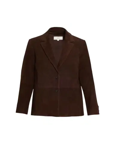 Vince Single-Breasted Suede Blazer | Thumbnail 1