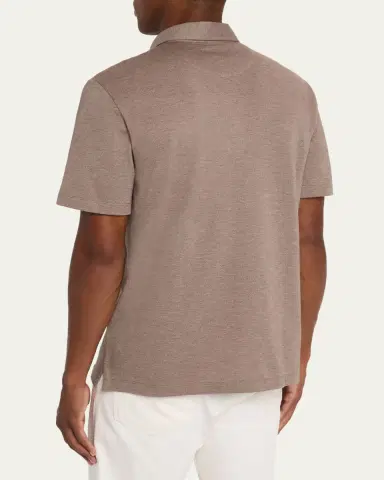 Brioni Men's Jersey Pique Polo Shirt | Thumbnail 3