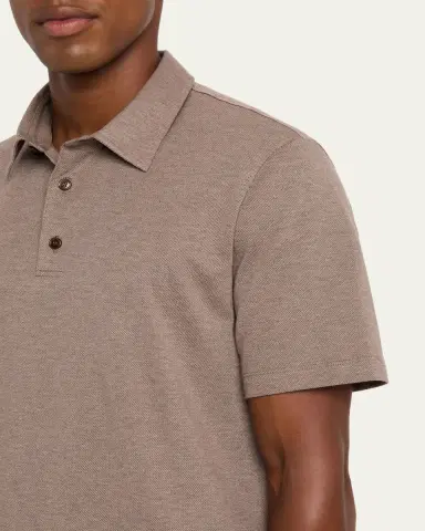 Brioni Men's Jersey Pique Polo Shirt | Thumbnail 5