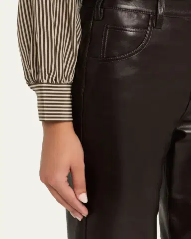 Nili Lotan Joan Leather Straight-Leg Pants | Thumbnail 5 Nili Lotan Joan Leather Straight-Leg Pants | Thumbnail 5