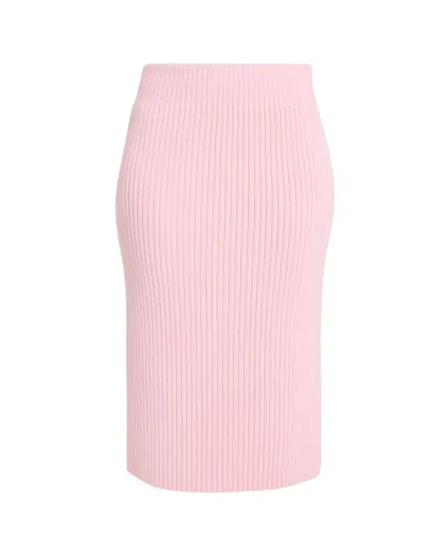 Ribbed Knit Midi Skirt