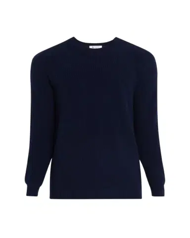 Bergdorf Goodman Men's Cashmere Fisherman Rib Crewneck Sweater | Thumbnail 1
