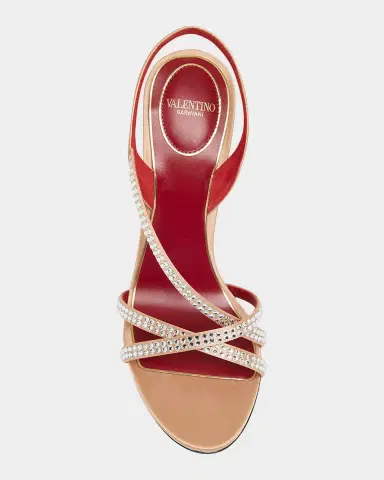 Valentino Garavani Dans Le Foyer Embellished Slingback Sandals | Thumbnail 3