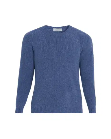 Bergdorf Goodman Men's Cashmere Fisherman Rib Crewneck Sweater | Thumbnail 1