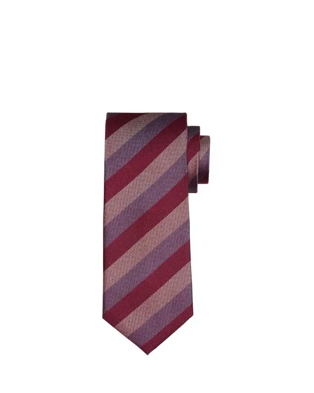 Men's Micro-Texture Diagonal Stripe Silk Tie