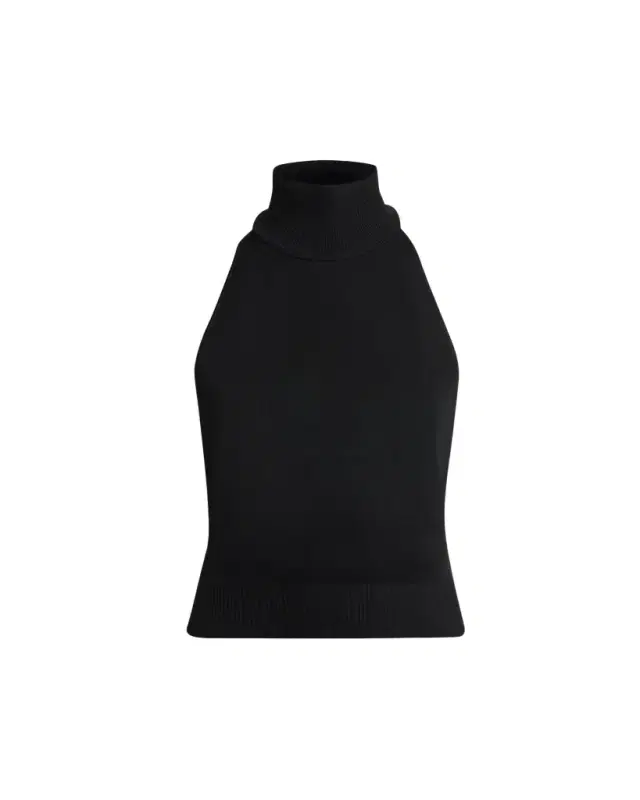 Givenchy Mock-Neck Knit Halter Top