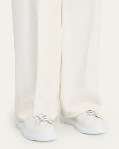 Alexander McQueen Men's Leather Oversized Sneakers | Thumbnail 6