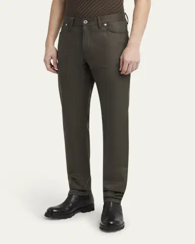 Brioni Men's Slim Twill Five-Pocket Pants | Thumbnail 4 Brioni Men's Slim Twill Five-Pocket Pants | Thumbnail 4