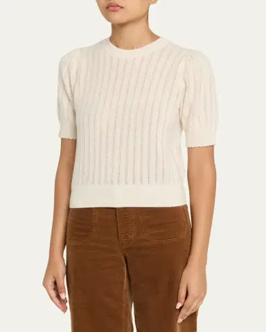 Frame The Ladder Pointelle Cashmere Sweater | Thumbnail 4