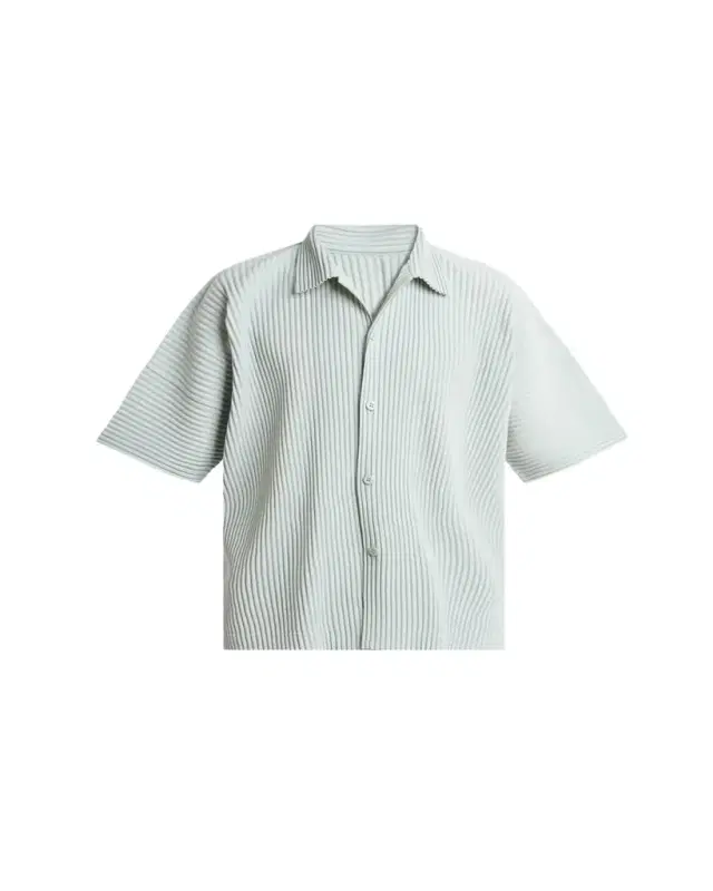 Men's Pleated Oversized Polo Shirt
