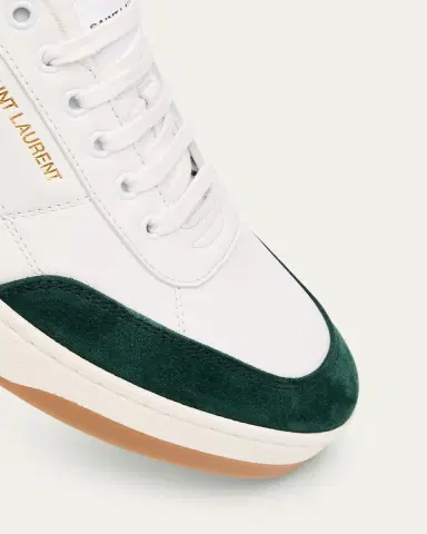 Saint Laurent Men's SL61 Leather and Suede Low-Top Sneakers | Thumbnail 3 Saint Laurent Men's SL61 Leather and Suede Low-Top Sneakers | Thumbnail 3