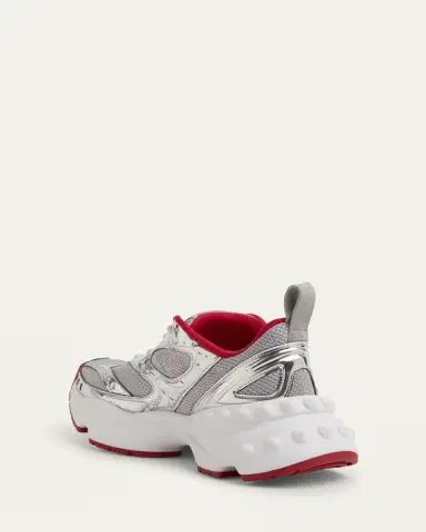 Christian Louboutin So Flo Mesh & Metallic Leather Runner Sneakers | Thumbnail 2