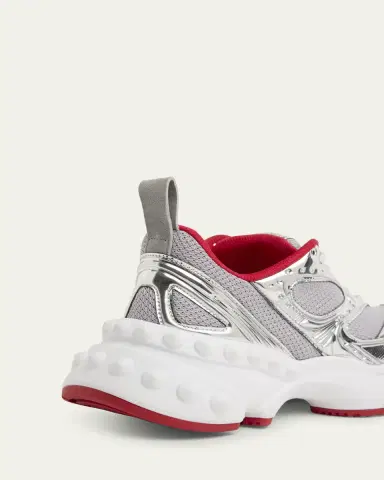 Christian Louboutin So Flo Mesh & Metallic Leather Runner Sneakers | Thumbnail 3
