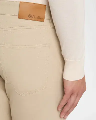 Loro Piana Men's Quarona Slim Five-Pocket Trousers | Thumbnail 4