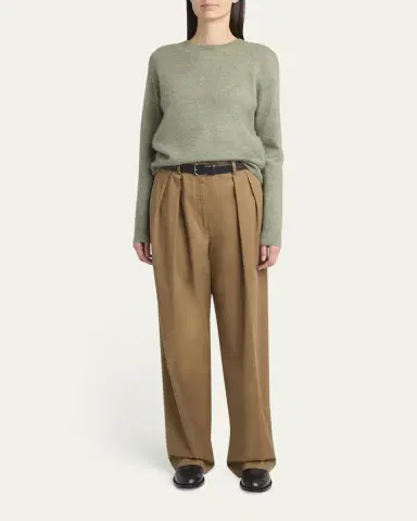 The Row Lorynna Cashmere-Silk Crewneck Sweater | Thumbnail 2 The Row Lorynna Cashmere-Silk Crewneck Sweater | Thumbnail 2