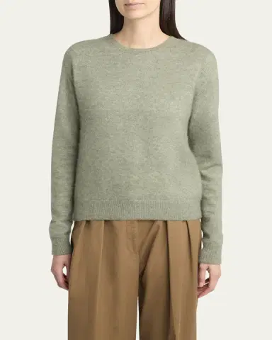 The Row Lorynna Cashmere-Silk Crewneck Sweater | Thumbnail 4 The Row Lorynna Cashmere-Silk Crewneck Sweater | Thumbnail 4
