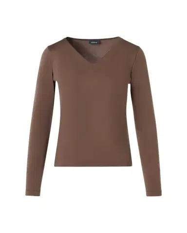 Akris V-Neck Jersey Long-Sleeve T-Shirt | Thumbnail 1