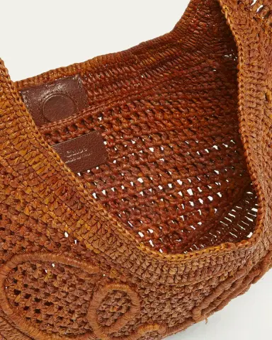 Chloé Summer Banana Top-Handle Bag in Crochet Fabric | Thumbnail 8 Chloé Summer Banana Top-Handle Bag in Crochet Fabric | Thumbnail 8