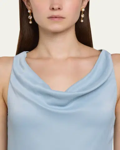 Oscar de la Renta Crystal Prong Drop Earrings | Thumbnail 2 Oscar de la Renta Crystal Prong Drop Earrings | Thumbnail 2