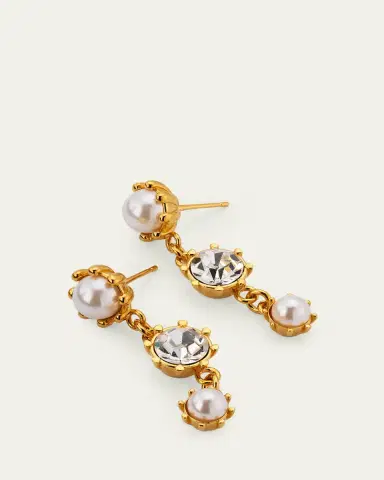 Oscar de la Renta Crystal Prong Drop Earrings | Thumbnail 3 Oscar de la Renta Crystal Prong Drop Earrings | Thumbnail 3