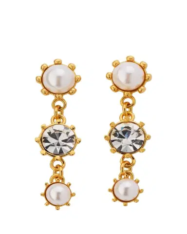 Oscar de la Renta Crystal Prong Drop Earrings | Thumbnail 1 Oscar de la Renta Crystal Prong Drop Earrings | Thumbnail 1