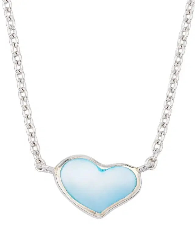 Jan Leslie Mother-of-Pearl Single Heart Necklace