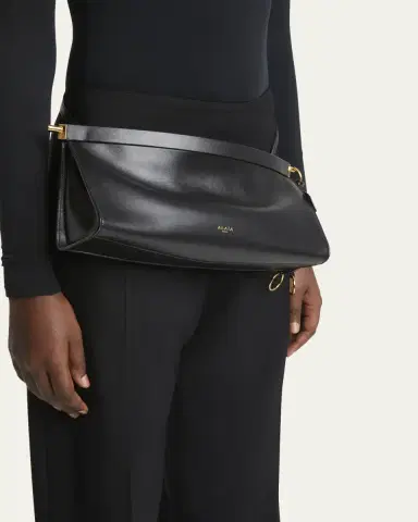 Alaïa Le Click Medium Shoulder Bag in Glossy Leather | Thumbnail 2 Alaïa Le Click Medium Shoulder Bag in Glossy Leather | Thumbnail 2