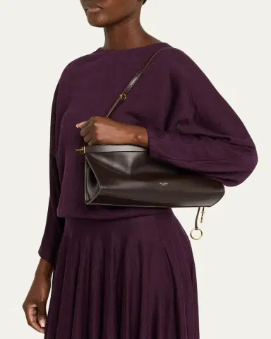 Alaïa Le Click Medium Shoulder Bag in Glossy Leather | Thumbnail 6 Alaïa Le Click Medium Shoulder Bag in Glossy Leather | Thumbnail 6
