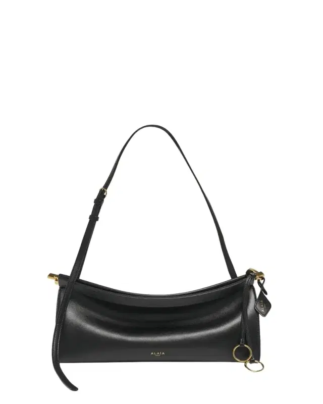 ALAÏA Le Click Medium Shoulder Bag in Glossy Leather