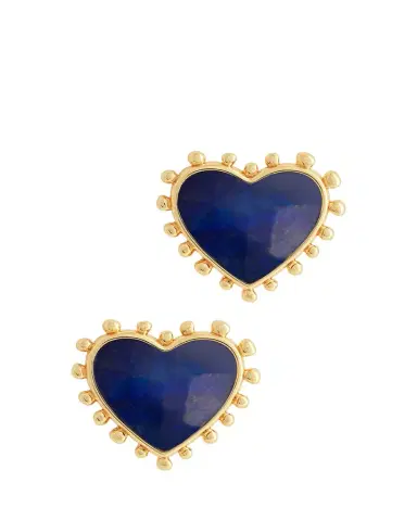 Anabel Aram Jewelry Heart Stone Stud Earrings | Thumbnail 1