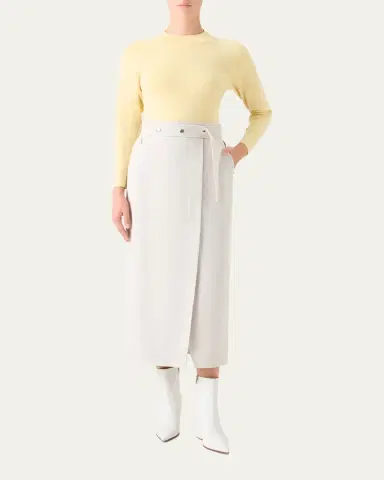 Akris Cotton-Linen Wrap Skirt | Thumbnail 2