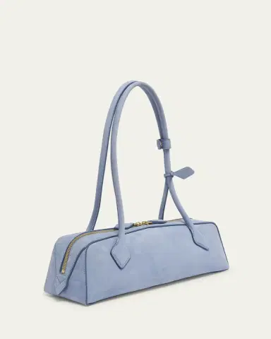ALAÏA Le Teckel Medium Suede Shoulder Bag | Thumbnail 11