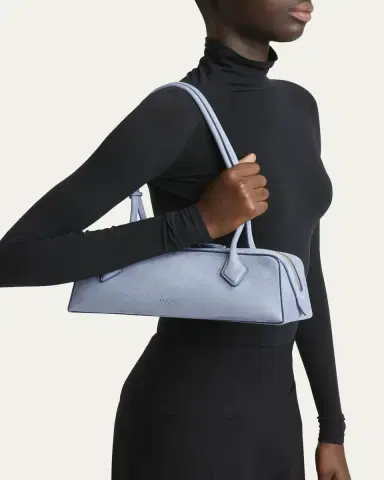 ALAÏA Le Teckel Medium Suede Shoulder Bag | Thumbnail 10