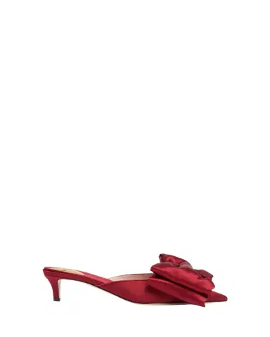 Valentino Garavani 45mm Yolande Satin Bow Mule Pumps | Thumbnail 1 Valentino Garavani 45mm Yolande Satin Bow Mule Pumps | Thumbnail 1