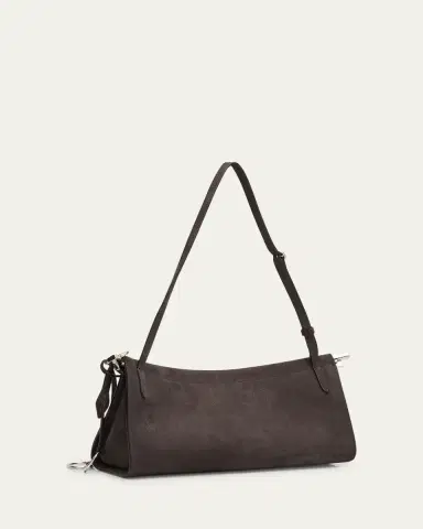 Alaïa Le Click Medium Shoulder Bag in Suede | Thumbnail 3 Alaïa Le Click Medium Shoulder Bag in Suede | Thumbnail 3