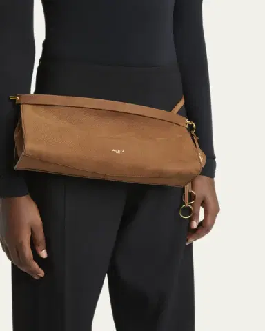 Alaïa Le Click Medium Shoulder Bag in Suede | Thumbnail 6 Alaïa Le Click Medium Shoulder Bag in Suede | Thumbnail 6