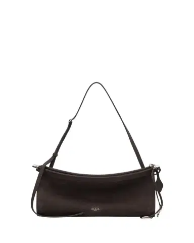 Alaïa Le Click Medium Shoulder Bag in Suede | Thumbnail 1 Alaïa Le Click Medium Shoulder Bag in Suede | Thumbnail 1