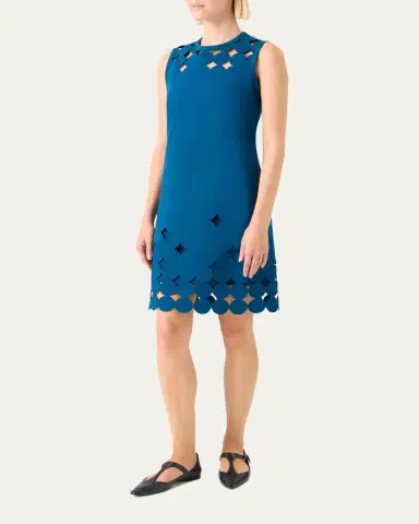 Akris punto Dot Cutout Sleeveless Sheath Dress | Thumbnail 4 Akris punto Dot Cutout Sleeveless Sheath Dress | Thumbnail 4