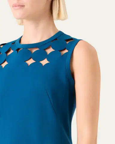 Akris punto Dot Cutout Sleeveless Sheath Dress | Thumbnail 5 Akris punto Dot Cutout Sleeveless Sheath Dress | Thumbnail 5