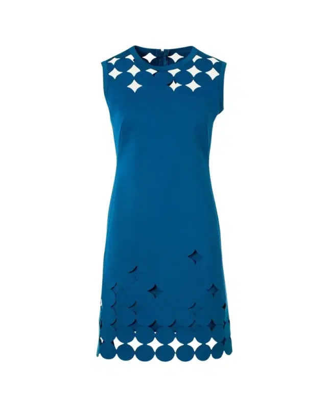 Akris punto Dot Cutout Sleeveless Sheath Dress