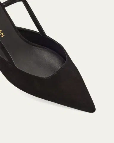 Stuart Weitzman Vinnie Suede Kitten Slingback Pumps | Thumbnail 5 Stuart Weitzman Vinnie Suede Kitten Slingback Pumps | Thumbnail 5