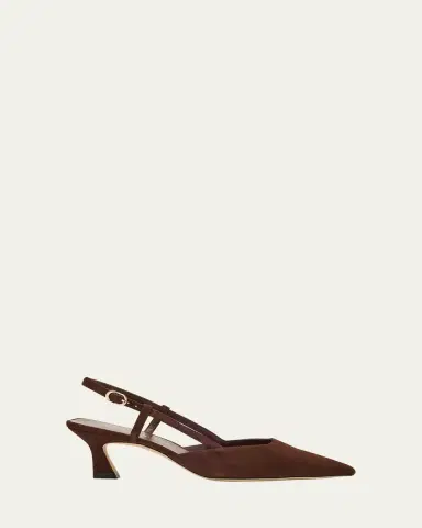 Stuart Weitzman Vinnie Suede Kitten Slingback Pumps | Thumbnail 10 Stuart Weitzman Vinnie Suede Kitten Slingback Pumps | Thumbnail 10
