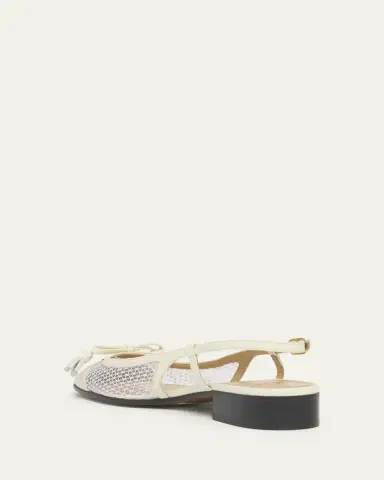 Valentino Garavani 25mm VLogo Signature Valet Mesh and Leather Ballerina Flats | Thumbnail 2 Valentino Garavani 25mm VLogo Signature Valet Mesh and Leather Ballerina Flats | Thumbnail 2